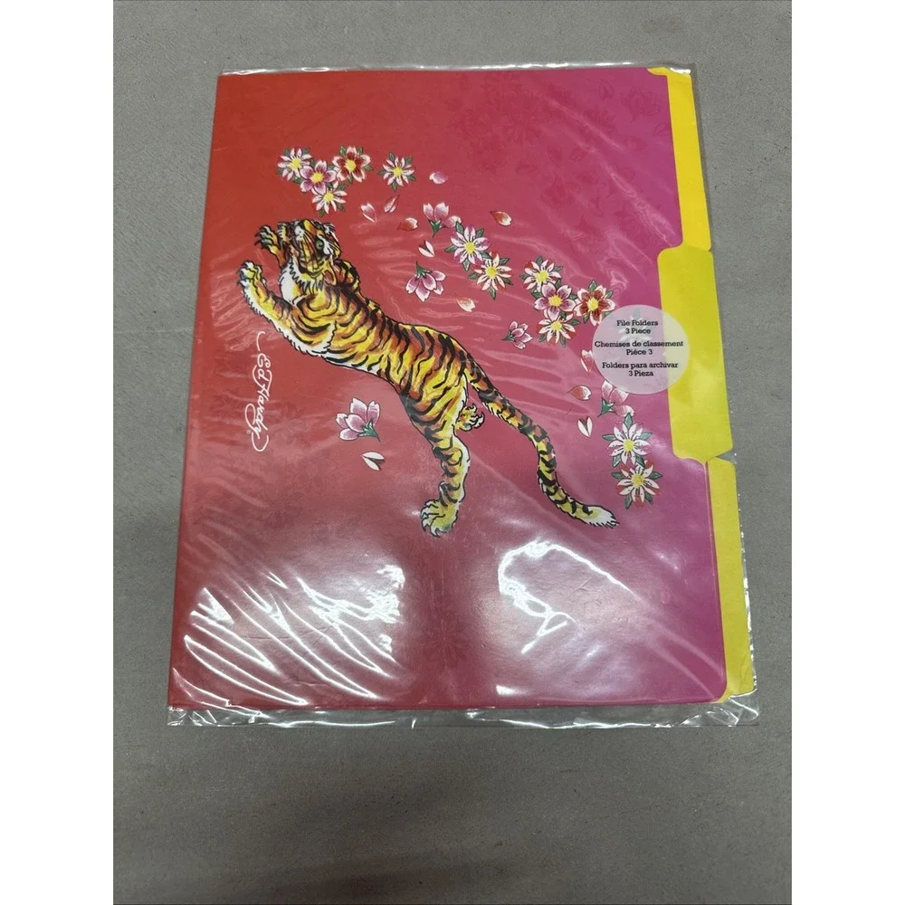 2012 Ed Hardy Bundle! Drink Coozy And 6 NEW File Folders Sealed